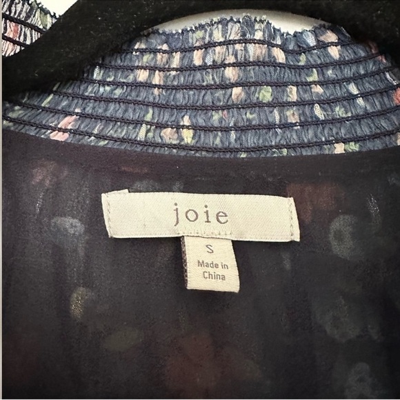 Joie Shima Floral Puff Sleeve Dress Black Womens Small - Picture 5 of 9